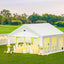 Sannwsg Party Tent -10x20FT Heavy duty Tent with Removable Side, Wedding Exclusive Holday Bithday BBa Backyard Evening Tent - Korvel