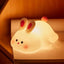 Silicone Night Lights Cute Rabbit Patting Lamp Rechargeable Timing Sleeping Night Lamp Holiday Party Decor Kids Gift Night Light - Korvel