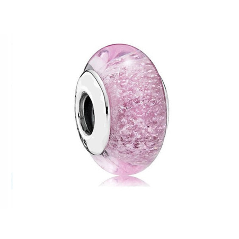 Platinum Di Love Rainbow Glass Beads for DIY Projects