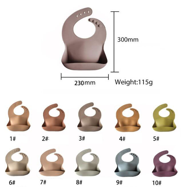 Bibs de alimentación de silicona a la moda para recién nacidos