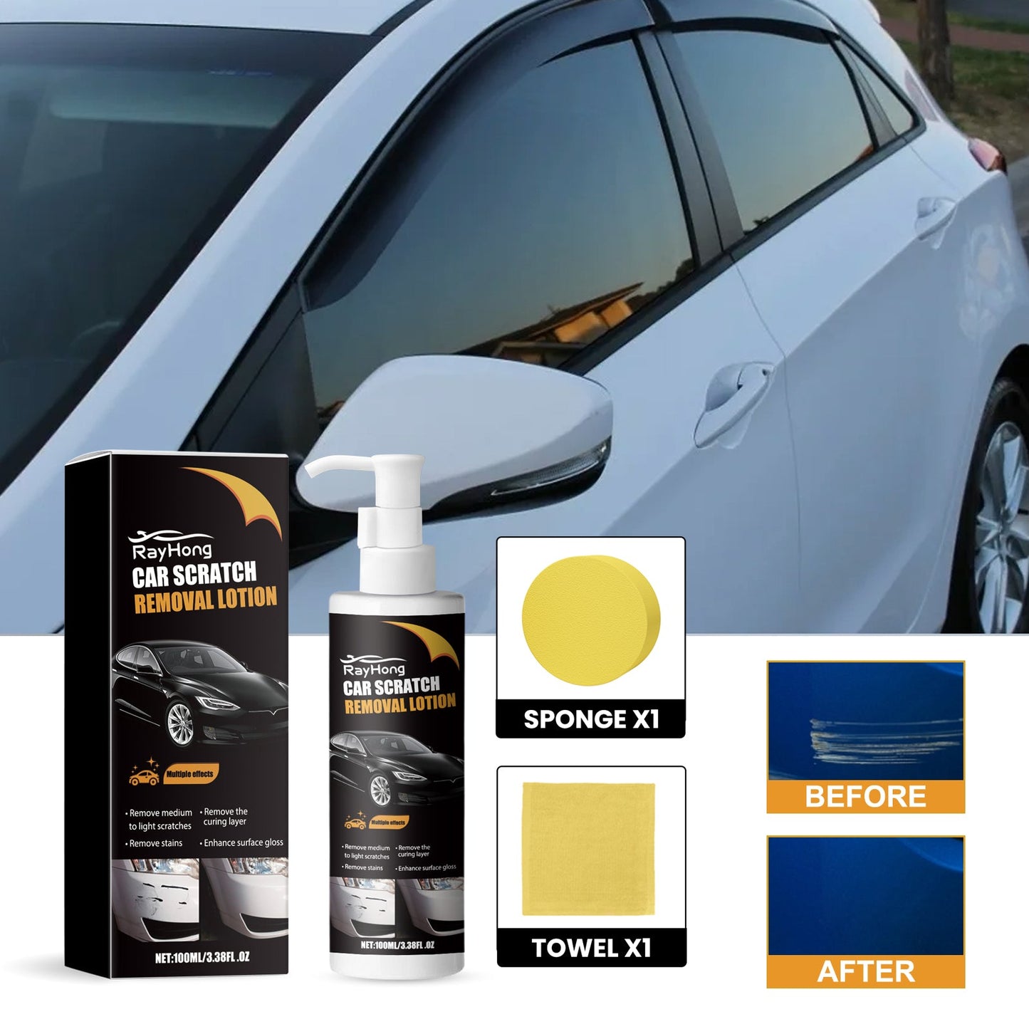 Loción Premium para la Eliminación de Rayones de Automóviles