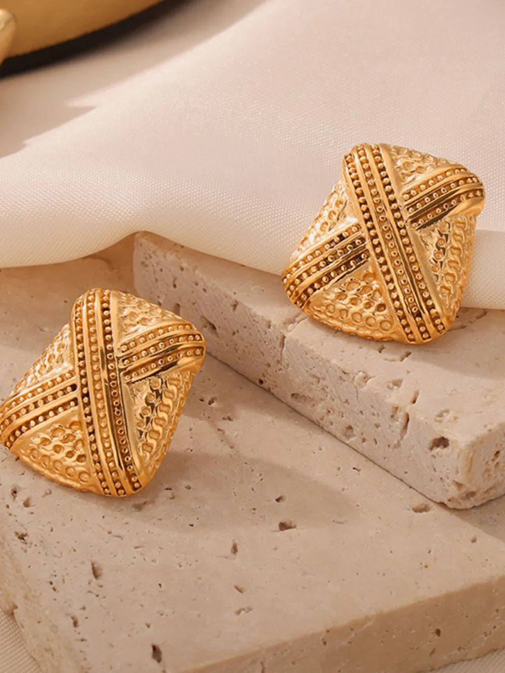 Titanium Steel Geometric Shape Earrings - Korvel