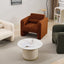 Modern style chair with sheepskin Sherpa fabric soft cushion, comfortable armchair, soft with backrest and pillow, seaweed green - Korvel