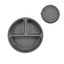 Children's Silicone Dinner Plate Infant Feeding Tableware Set Baby's Complementary Food Division Big Suction Cup Smiling Face Silicone Dinner Plate - Korvel