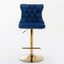 Modern Adjustable Bar Stools with Backs - Set of 2