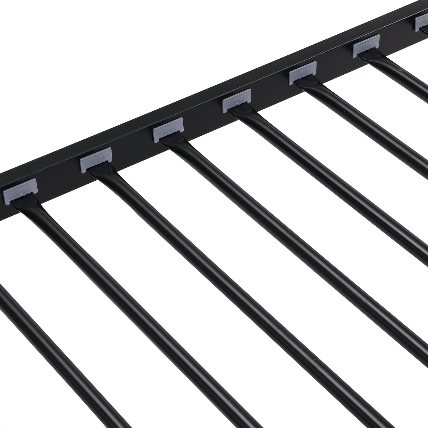 Premium Bunk Bed with Dual Ladders and Guardrail - Black