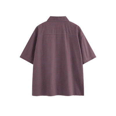 Checkered short sleeved shirt for men and women - Korvel