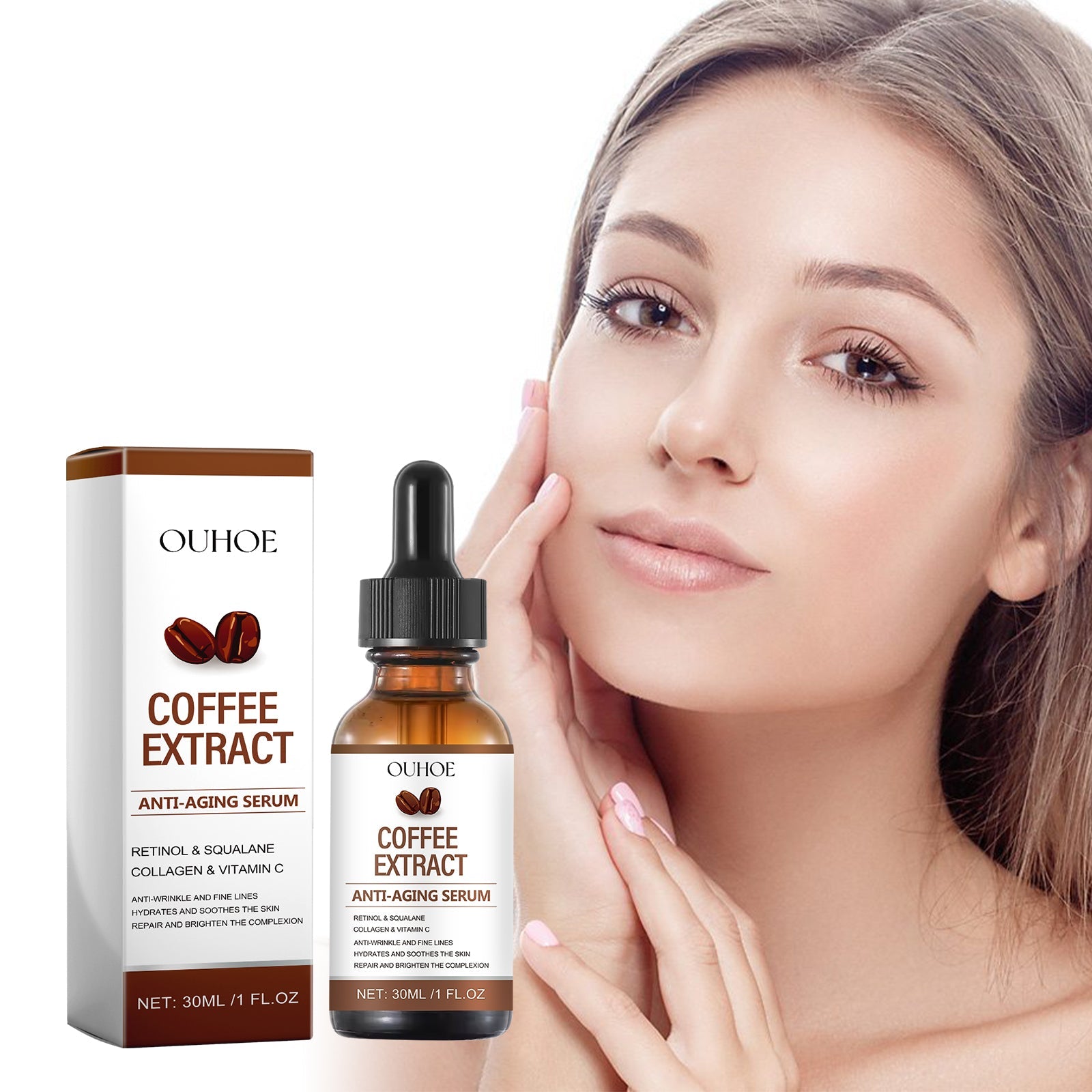 Caffeine Face Anti-Wrinkle Serum, - Korvel