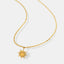 Collar de Colgante de Sol de Acero de Titanio Elegante para Mujeres