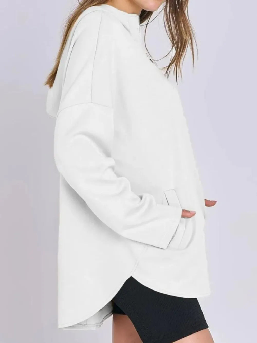 Quarter Zip Long Sleeve Hoodie - Korvel
