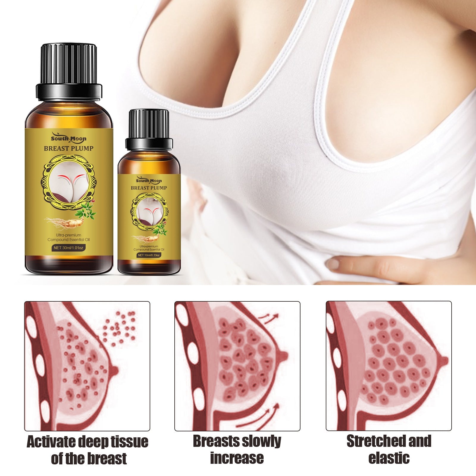 Chest Essential Oil Volumizing Milk Lift Relaxant Chest Full Firming Care Essential Oil - Korvel