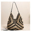 Hollow out straw woven bag woven belt armpit bag - Korvel