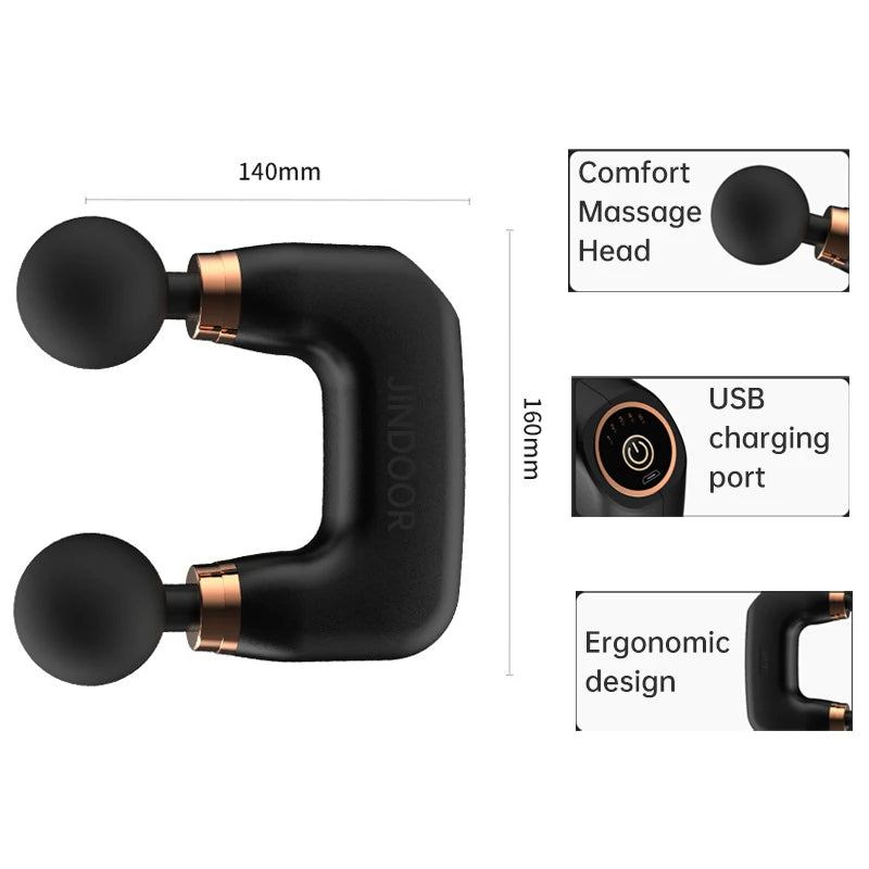 Muscle Massage Guns Double Head Fascia Gun Relax Gun Massage Gym Relaxation Treatments Body Massager Personal Massager Fitness - Korvel