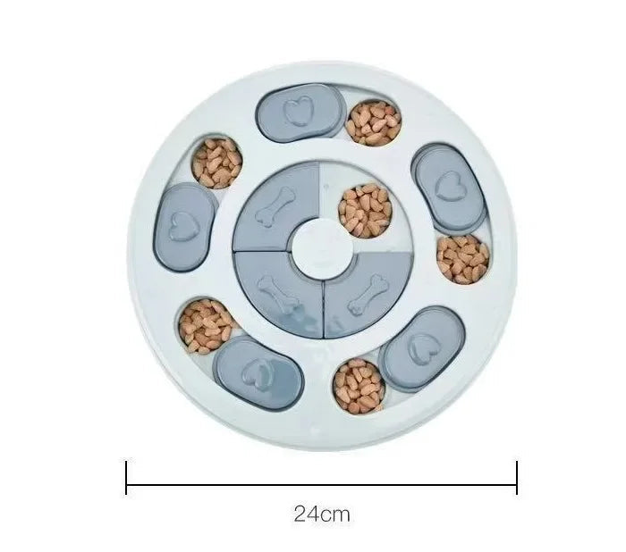 Dog Puzzle Toys Slow Feeder Interactive Increase Puppy IQ Food Dispenser Slowly Eating NonSlip Bowl Pet Cat Dogs Training Game - Korvel