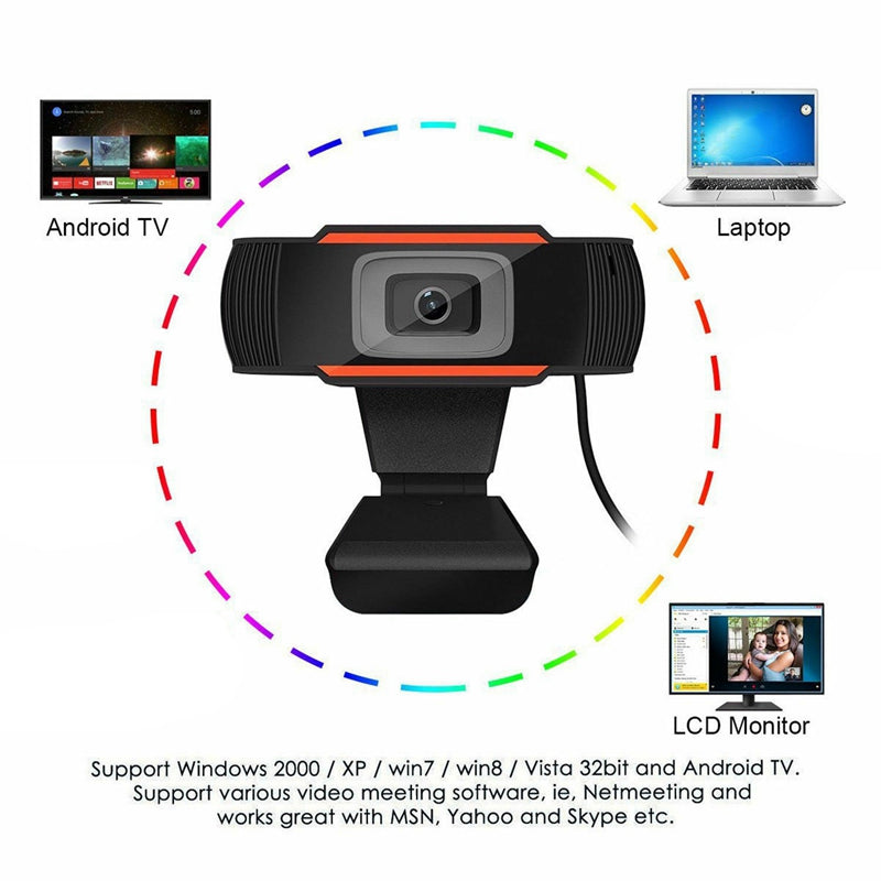 HD USB PC Webcam with Microphone for Clear Video Calls