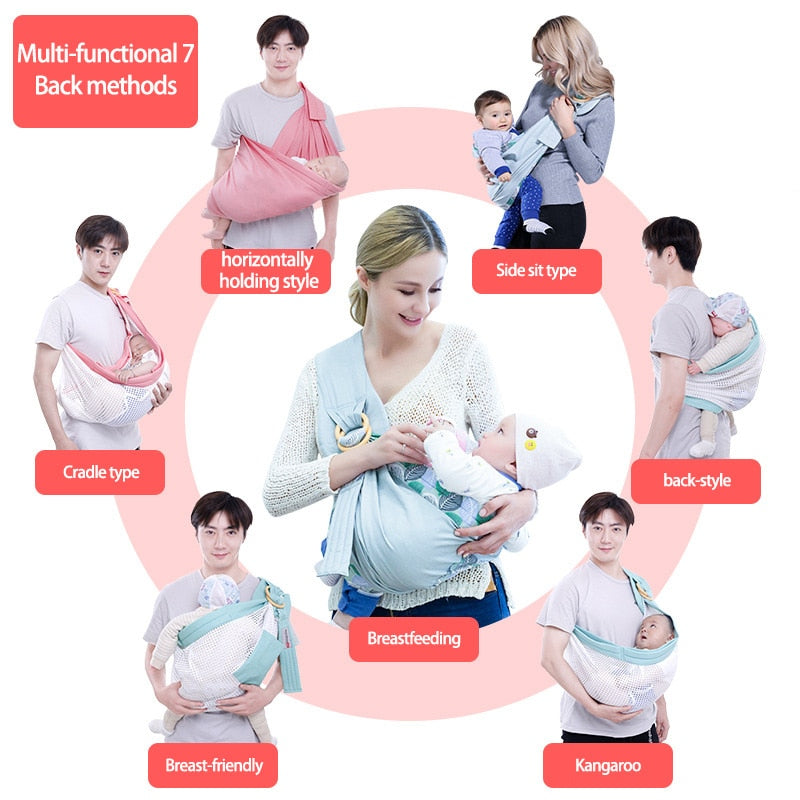 Newborn Kangaroo for Baby Pack Baby Imitating Mother's Uterus Dual Purpose Baby Care Cover Carrier Mesh Fabric Breastfeeding - Korvel