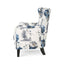 Fauteuil Club Rembourré en Tissu Imprimé Moderne Rétro
