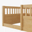 Twin Floor Bed Frame with Fence, Wood Kids Floor Beds Frame for Bedroom Playroom,Natural - Korvel