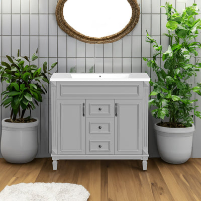 36'' Modern Bathroom Vanity with Soft Closing Doors