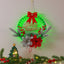 Elegant Christmas Wreath with Lights and Decorative Ornaments