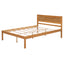 Platform Bed Frame with Headboard, Wood Slat Support No Box Spring Needed Full  Oak - Korvel