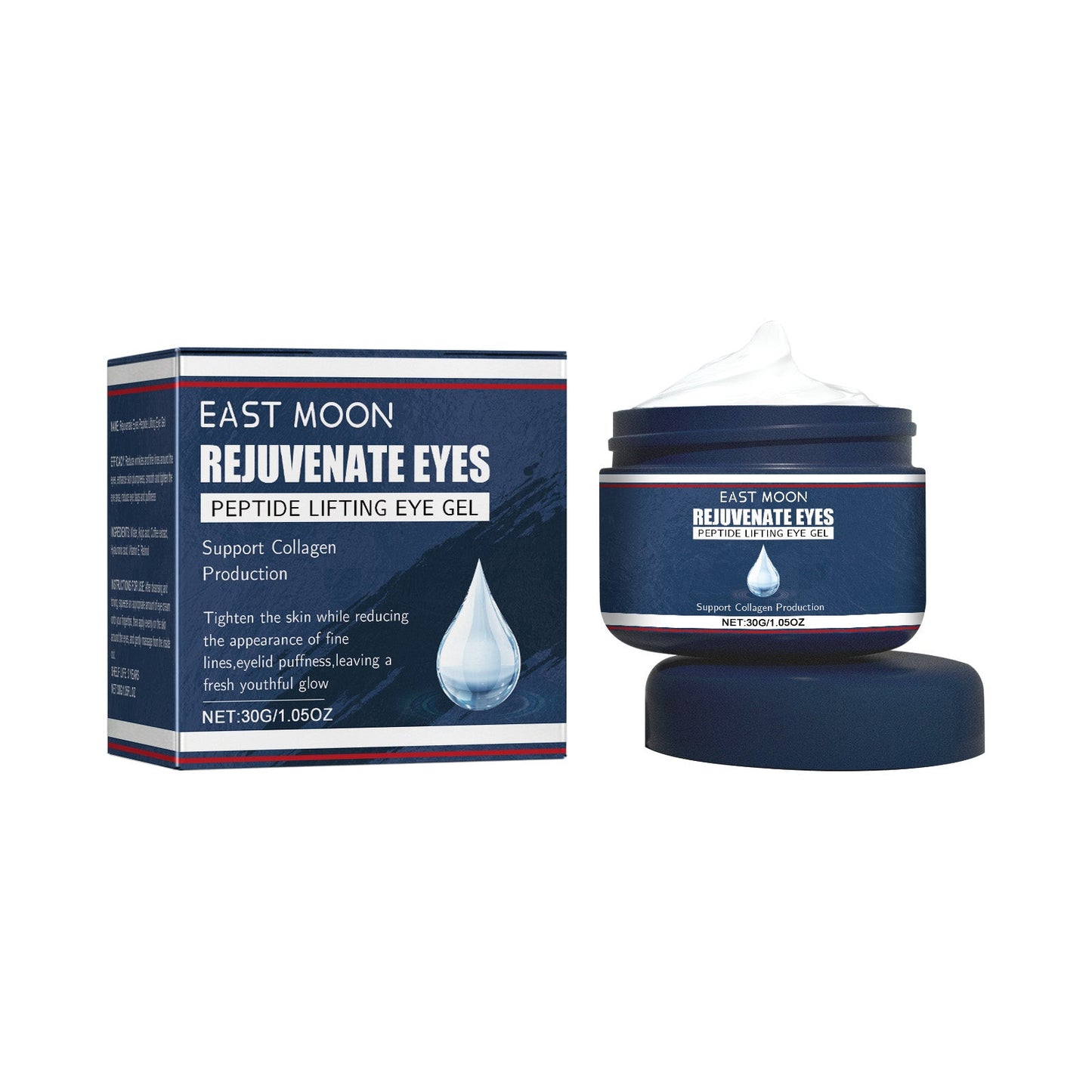 Rejuvenate Eyes Peptide Lifting Eye Gel, Hydrating Moisture Lock Moisture Repair Dull Anti-Aging Eye Care Cream - Korvel