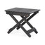 Outdoor Folding Wooden Side Table, Dark Gray, 15"D x 22.75"W x 18.25"H - Korvel