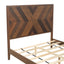 Mid-Century Modern Platform Bed - Walnut Finish, Full Size