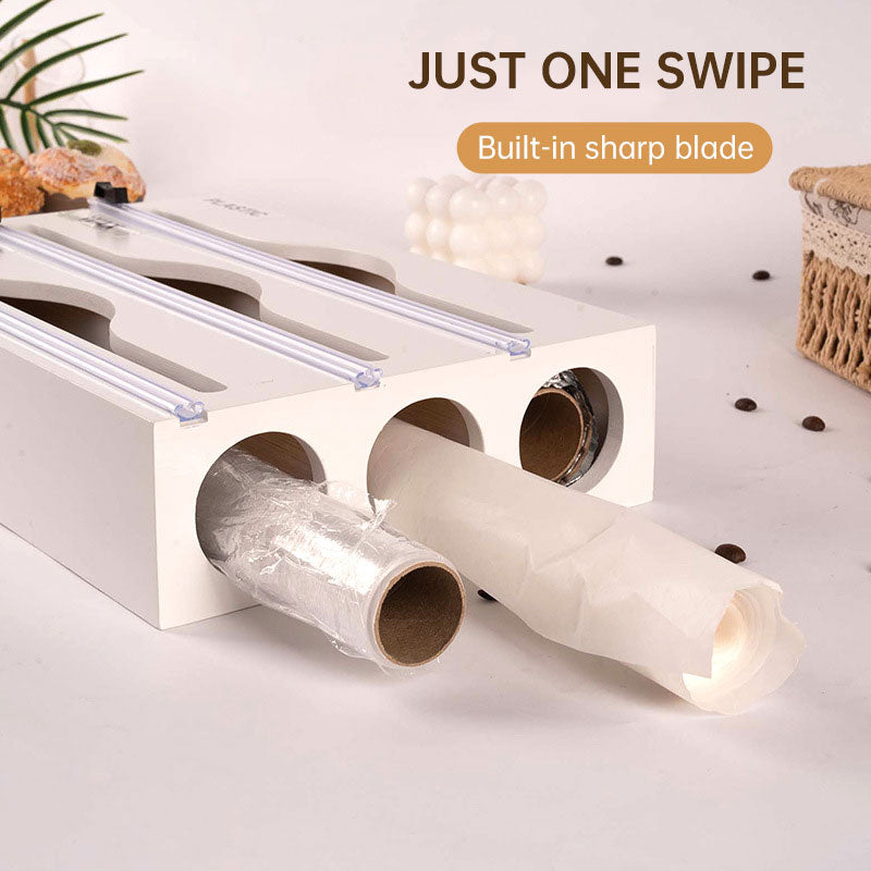Premium Bamboo and Wood Cling Film Cutter