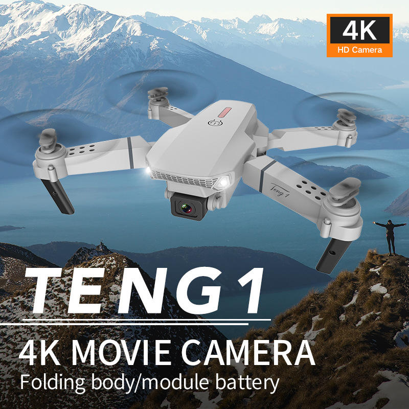 E88 Drone HD Camera Quadcopter Long Range Air Pressure Fixed Height Children's Remote Control Aircraft Drone - Korvel