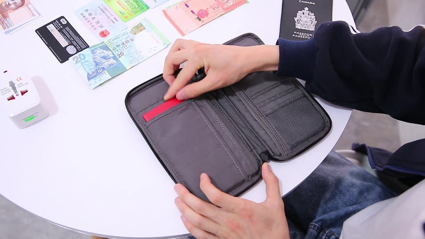 Premium Travel Passport Purse - Multifunctional Storage Wallet