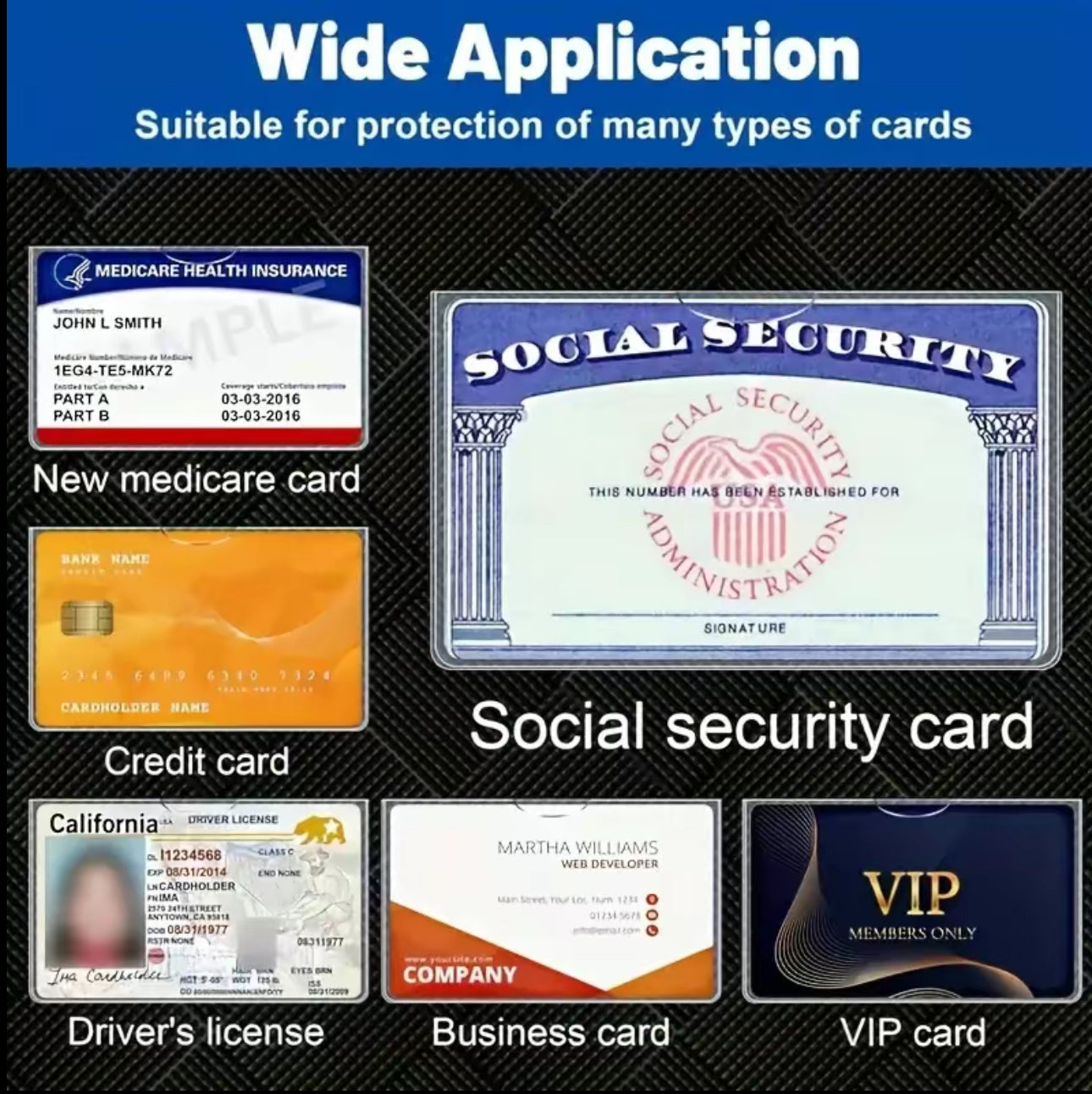 MediShield Card Protector - Durable Card Sleeves