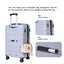 Hardshell Suitcase Spinner Wheels PP Luggage Sets Lightweight Suitcase with TSA Lock,3-Piece Set (20/24/28) ,Silver - Korvel