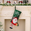 Christmas decorations, colorful prints, Christmas socks, Santa Claus gift socks, snowman gift bags, red and green leg hanging Christmas socks - Korvel