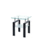 Tempered Transparent Glass End Table 2-Layers Small Table with Storage Living Room Side Table - Korvel