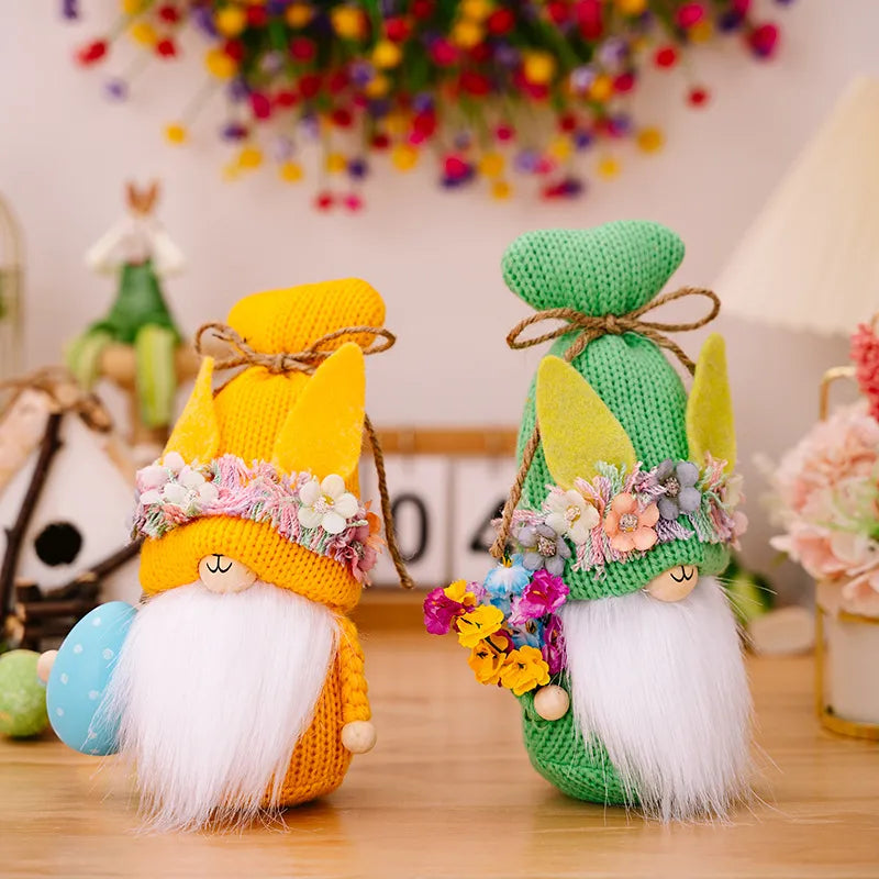 Easter Decorations Easter Knitted Rudolf Rabbit Doll Decoration - Korvel