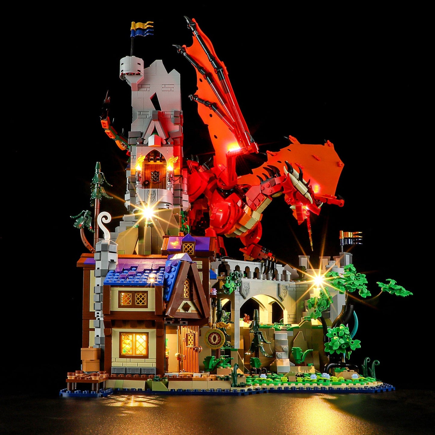 Ensemble de blocs de construction LED Dragon et Donjon 21348