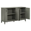 Buffet de rangement TREXM gris antique à 4 portes avec étagères réglables