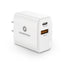 PowerPeak PD Wall Dual Port Charger 20W - White - Korvel