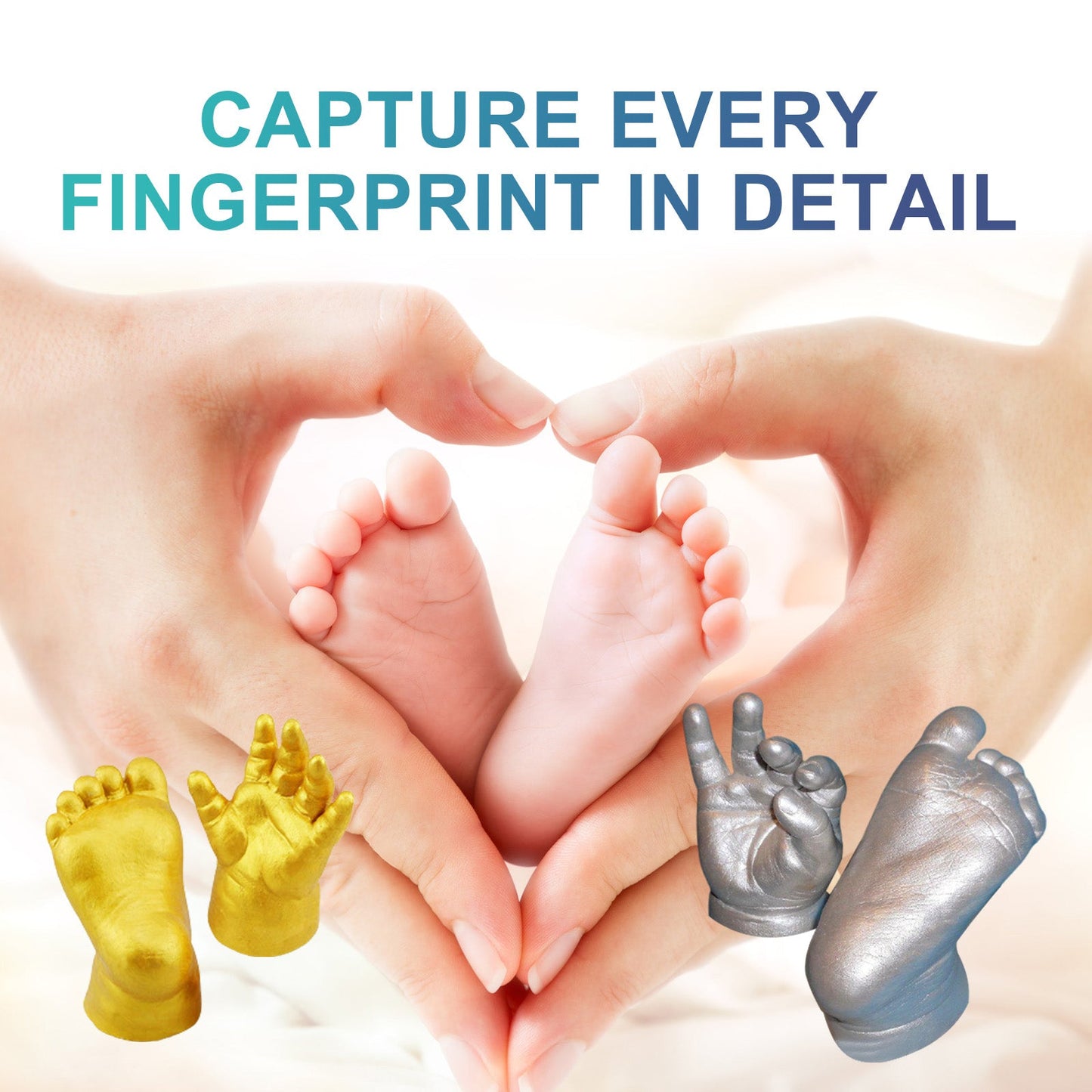 DOWMOO Diy For Love Keepsake Hands Casting Kit, Clone Powder Model Powder 3d Three-Dimensional Hand And Foot Film Technology Souvenir - Korvel