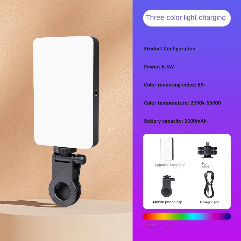 Cross-border Mobile Live Streaming Video Photography Fill Light LED Flash Light Camera Lighting Lamp Video Conference VLOG Lamp - Korvel