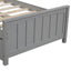 Twin size Platform Bed with Trundle Gray - Korvel