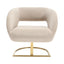 Silla de acento tapizada con botones COOLMORE en beige