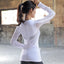 Sexy Hollow Out Sport Shirts Women Slim Fit Mesh Fitness Yoga T-shirt Long Sleeve High Elastic Gym Workout Tops Sportswear - Korvel