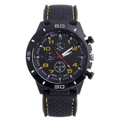 Rubber Fashion Sports Men's Watch Car Line Strap Silicone Student Watch - Korvel