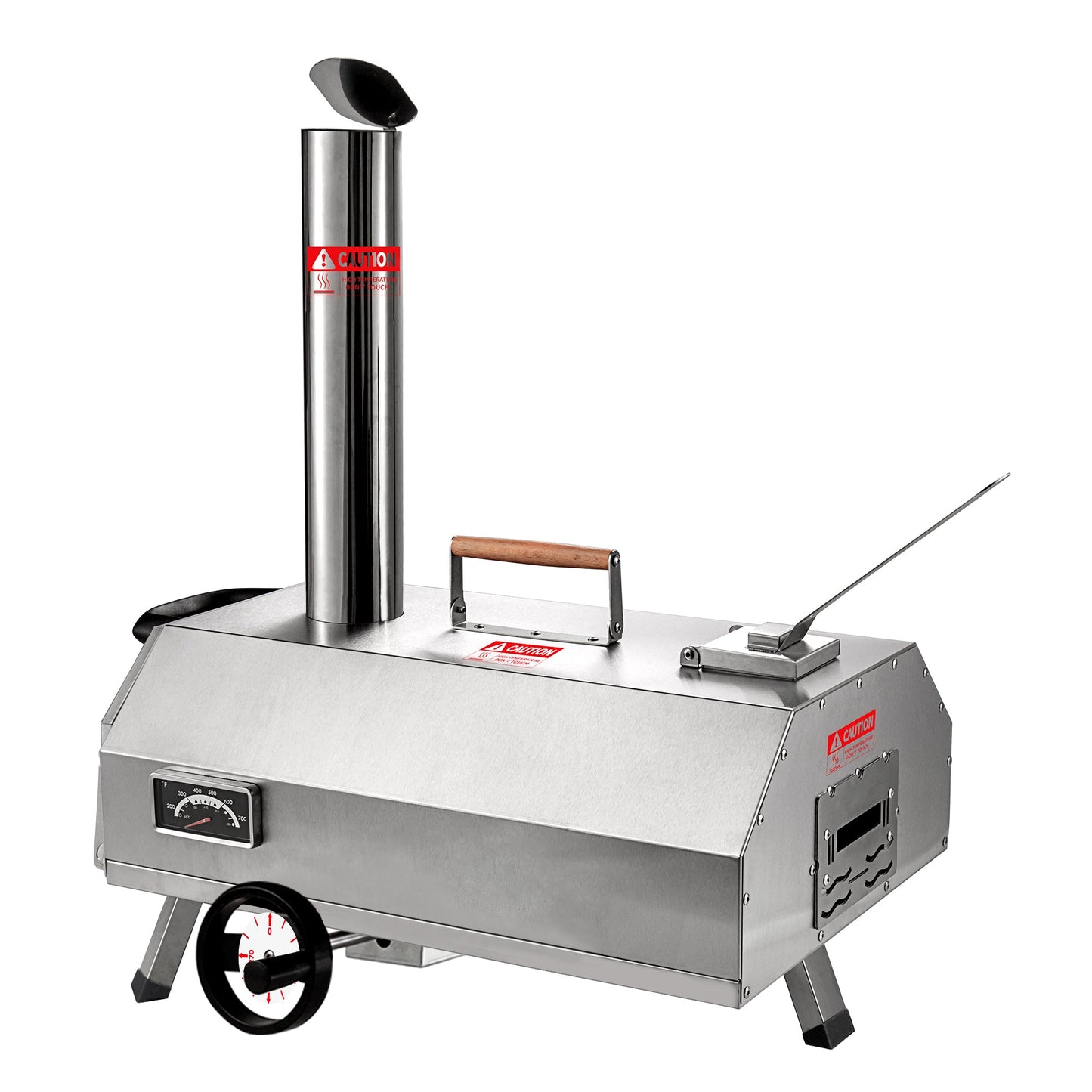 Horno de Pizza Exterior Semi-Automático Plateado de 12"