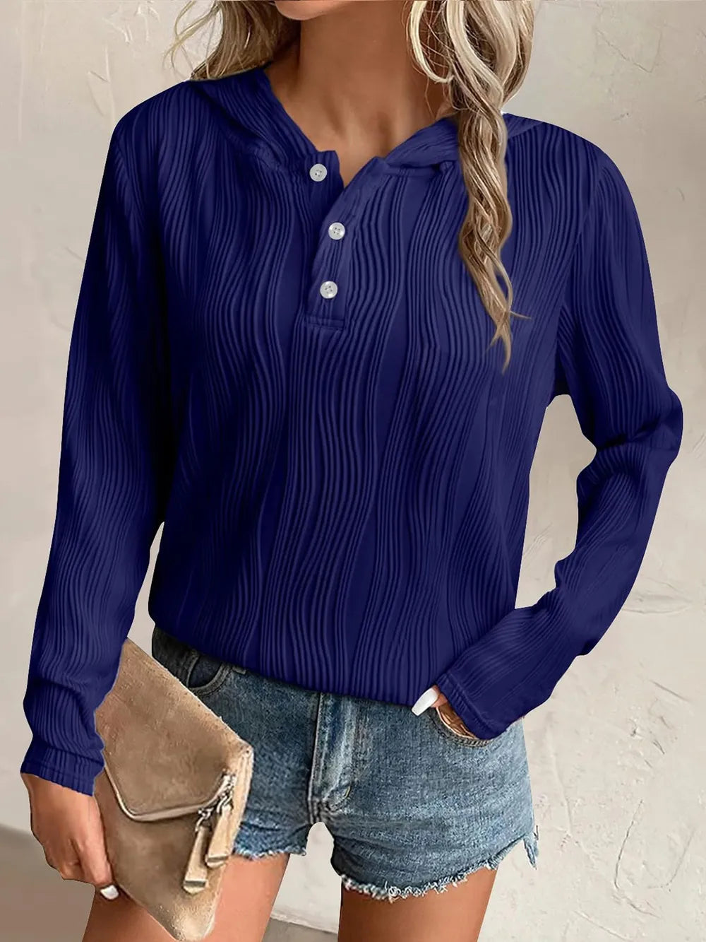 Sudadera de Manga Larga Texturizada