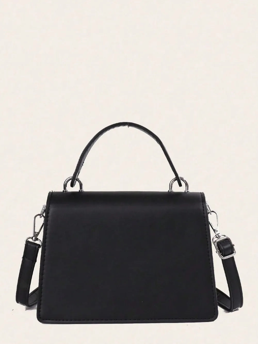 Chain PU Leather Detachable Shoulder Strap Handbag - Korvel