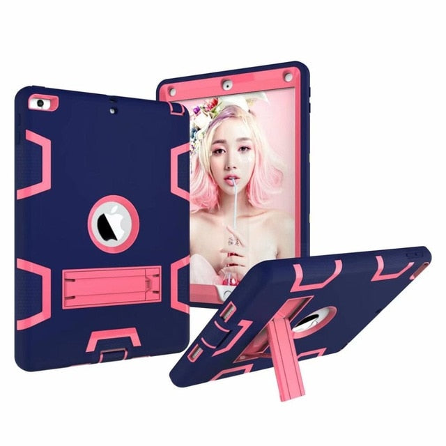 Armor Case For iPad2 iPad3 iPad4 Kids Safe Heavy Duty Silicone Hard Cover For Ipad 4 3 2 iPad 3 2 Tablet Case - Korvel