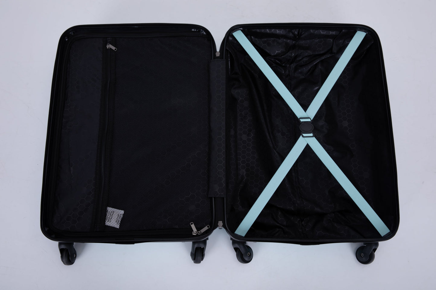 Ensemble de bagages léger en ABS de 3 pièces avec roues pivotantes - Vert
